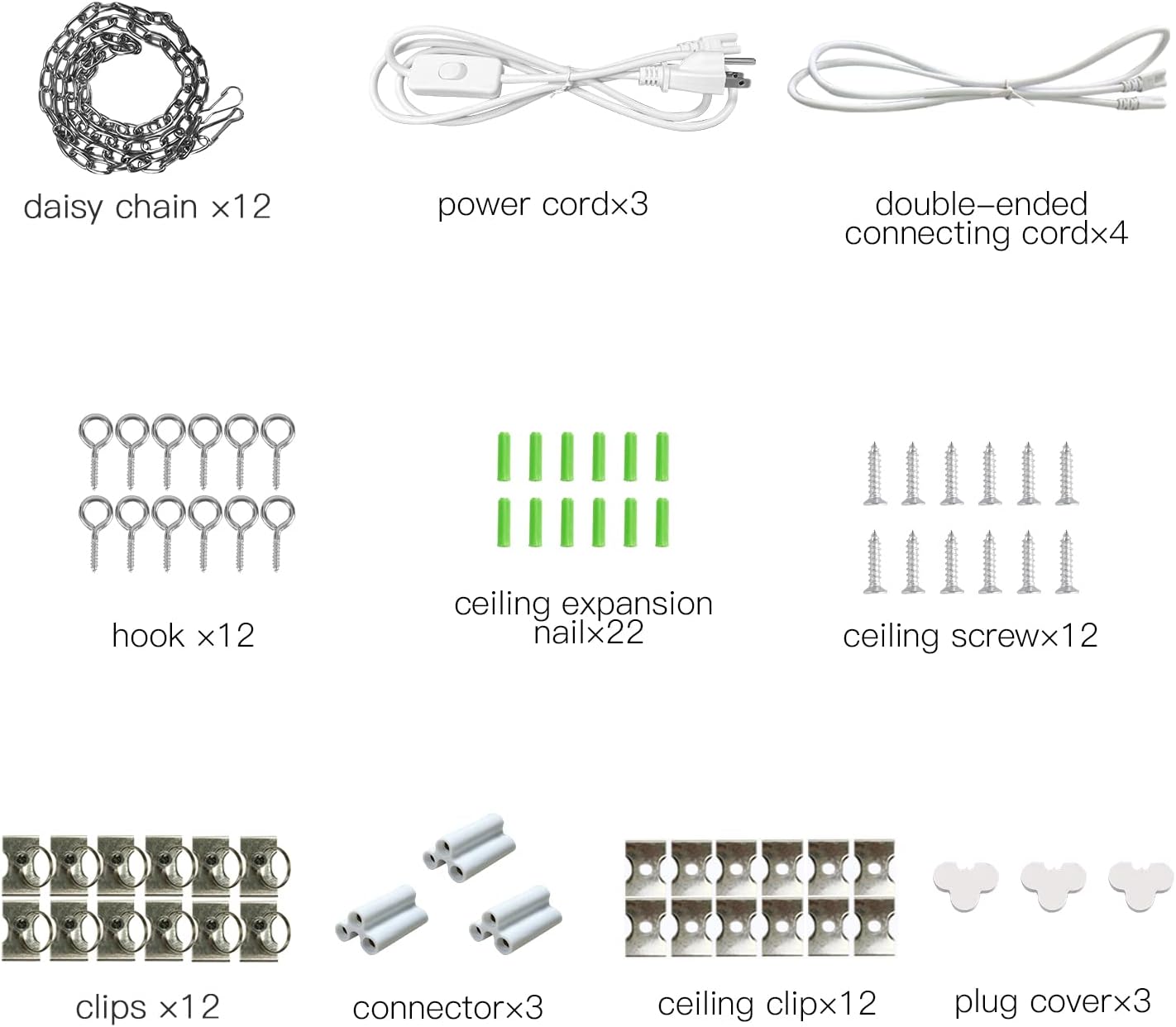6 Pack LED Shop Light 4FT 60W, 8700LM Linkable Utility Garage Lights 5000K Daylight White Hanging/Mounted, Super Bright Under Cabinet Light