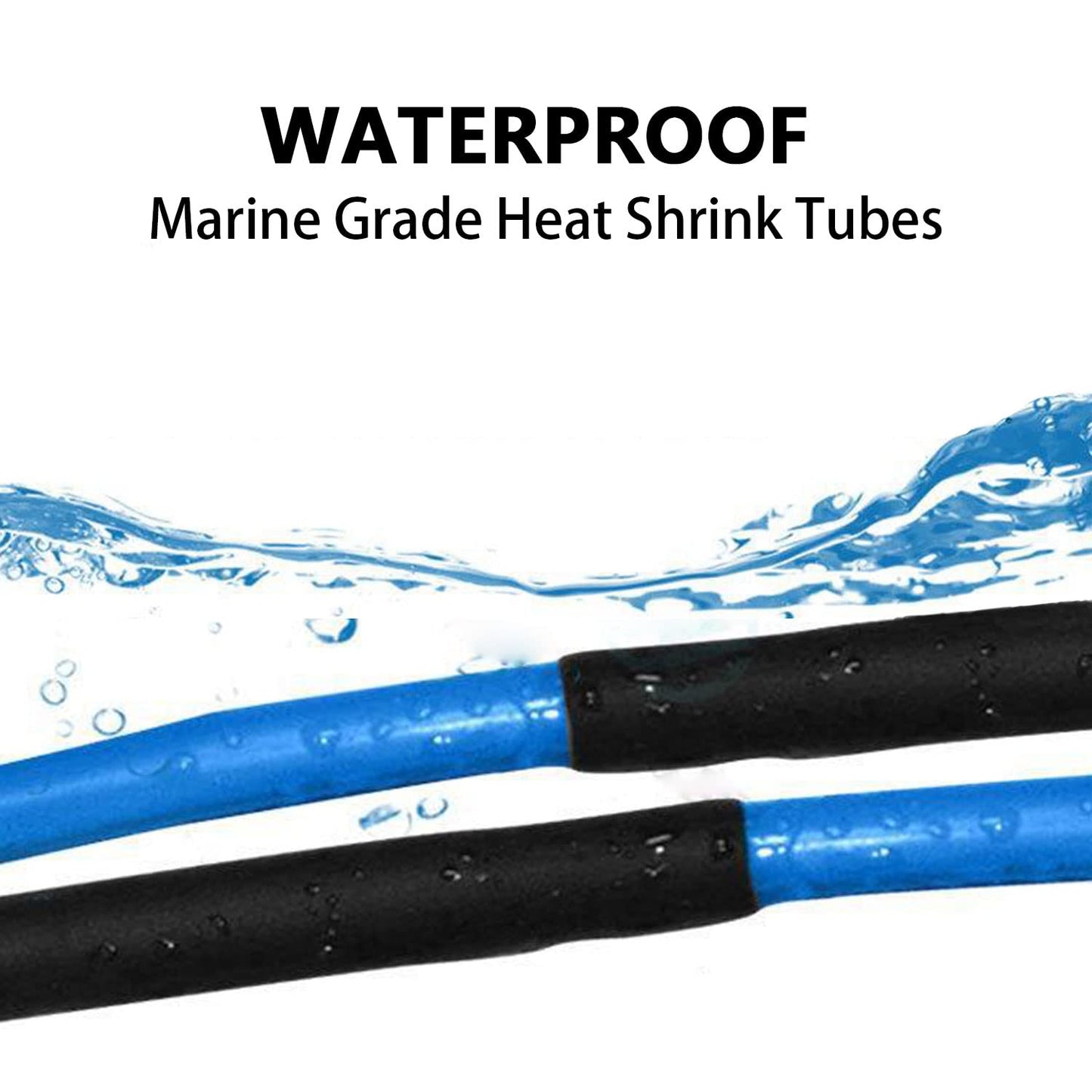 3:1 Ratio Heat Shrink Tubing Roll Adhesive Lined Industrial Marine Grade Dual Wall Heat Shrink Tube Waterproof and Sealed Black (3/4 inches(19.1 mm), 30 Feet)