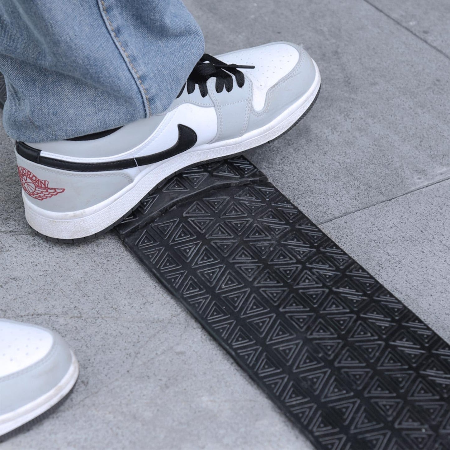 4 Pack 40" inch Drop Over Cable Cover, 4 Pieces Prevent Tripping Rubber Floor Cord Protector, Interlocking Cable Cover, Drop Track Cable Ramp for Home, Office, Store, Warehouse (Slim - 4Pack)