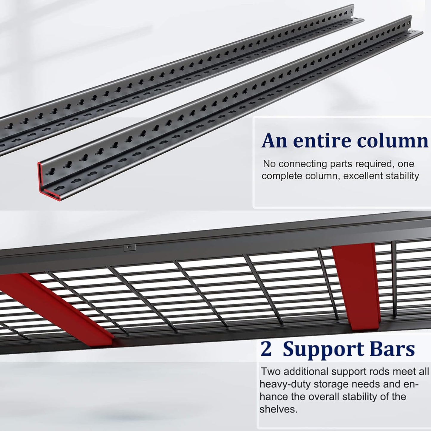 77" W Storage Shelves Heavy Duty Garage Shelving 4 Tier Metal Shelving Unit, Adjustable Shelves, 5000LBS Steel Industrial Shelving for Basement Warehouse Commercial, 77" W*24" D*72”H, 2 Pack