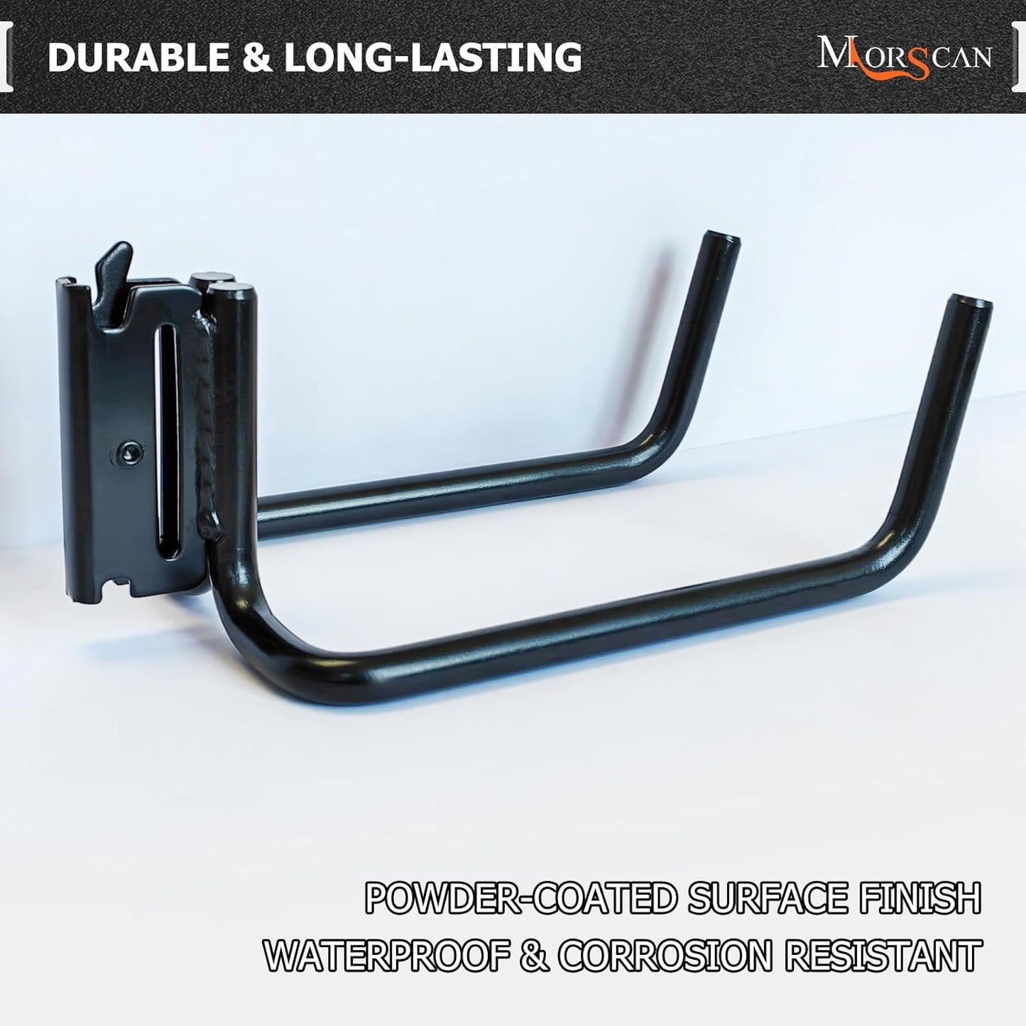 10 Pack E Track Double J Hooks, Heavy Duty Black Large Steel Shovel/Tool Hanger for Store Long Handled Tools, E Track Tie Down Accessories for Trailers, Trucks, Garden Tools Organizers Storage