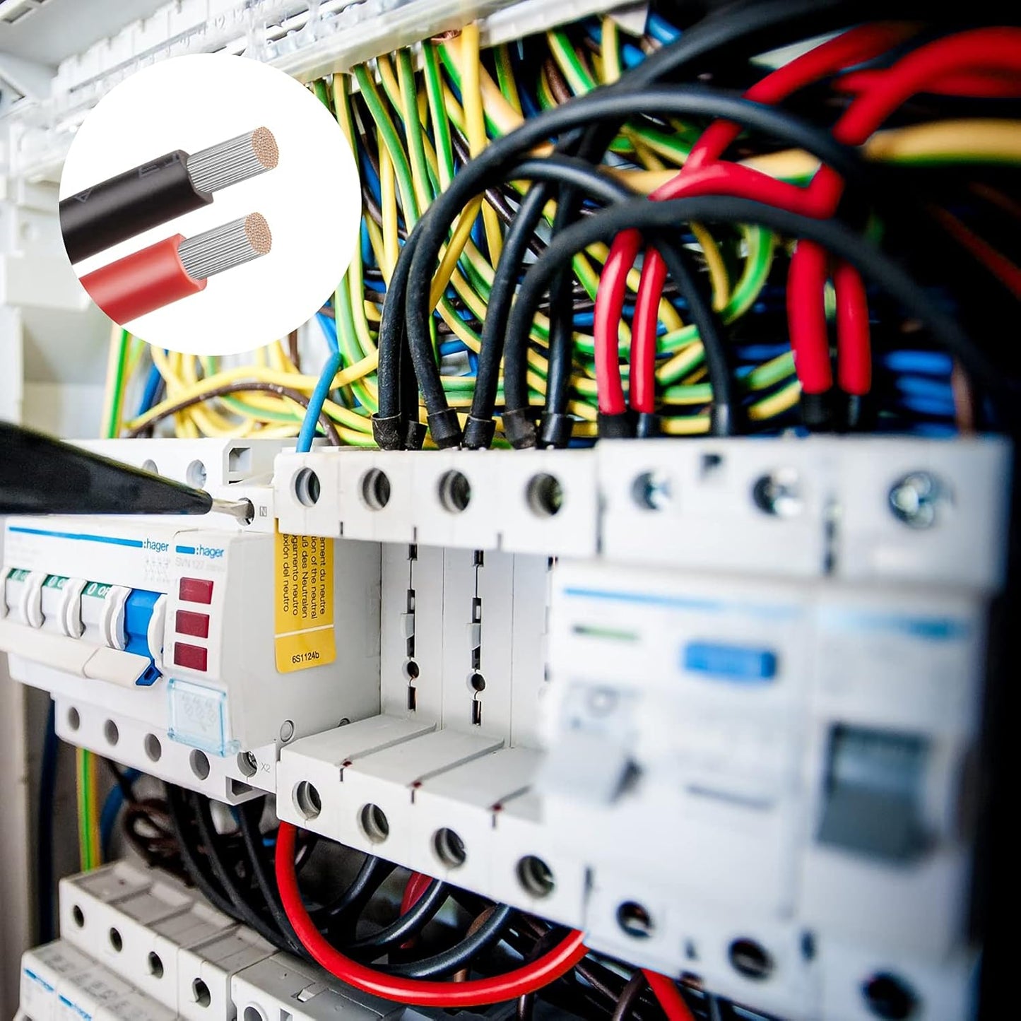 6 Gauge Wire - iGreely 10 FT Red & 10 FT Black 6 Gauge Tinned Copper Electrical Wire Cable for Car Audio Automotive Trailer Marine Harness Wiring 6AWG 10Ft