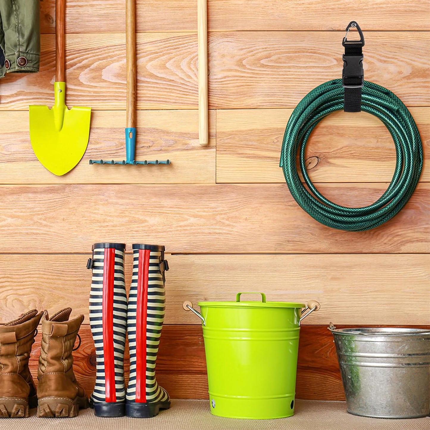 36 Pack 17 Inch Adjustable Extension Cord Holder Organizer with Triangle Clips Heavy Duty Storage Straps Extension Cord Hanger for Men Workshop and Garage Organization and Storage (Black)