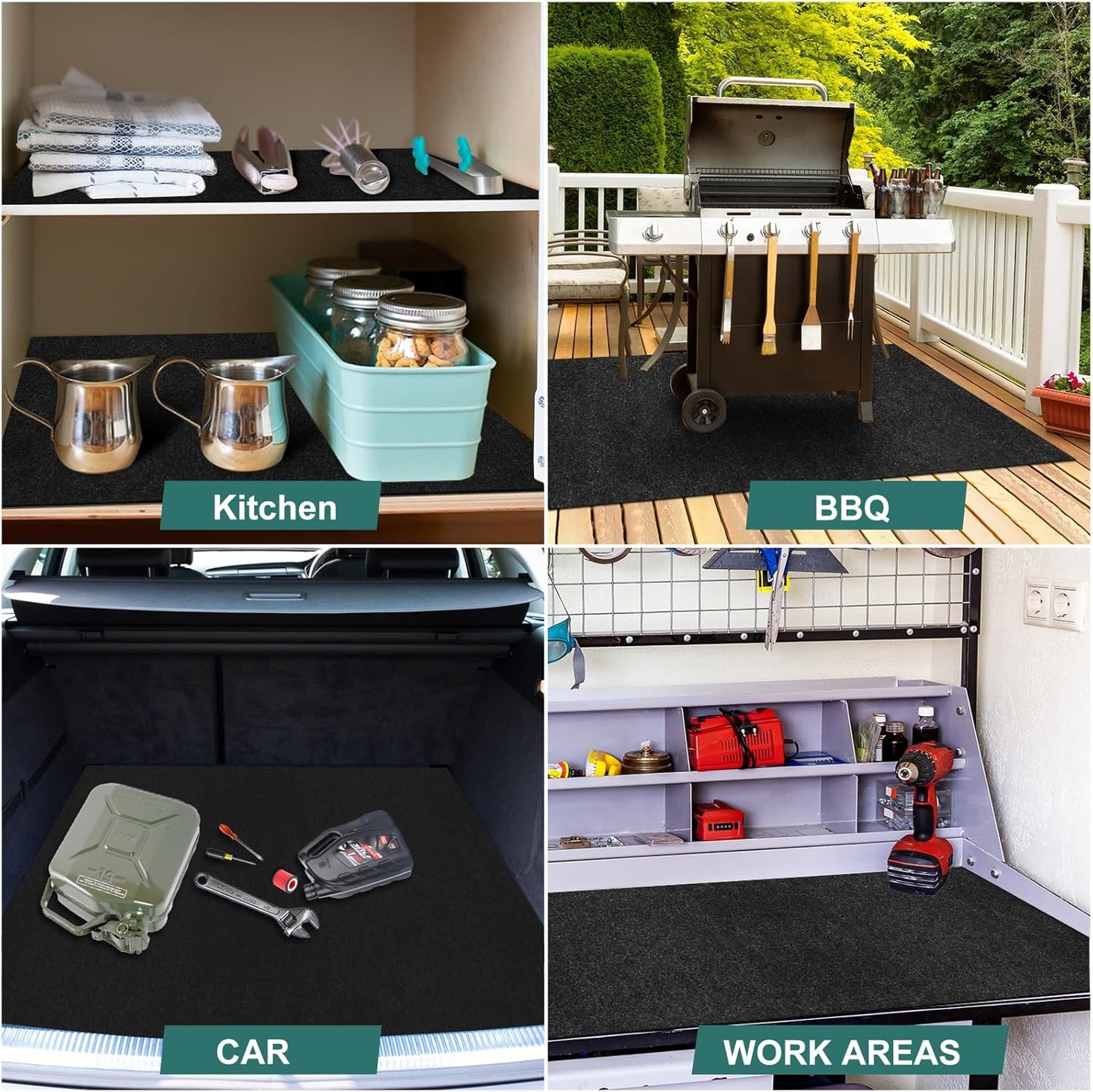 29" x 36" Oil Drip Mat for Garage Driveway, Reusable Rubber Floor Oil Spill Leak Absorbent Pads for Motorcycle Car Oil Leak Stain Resistant (1pcs)