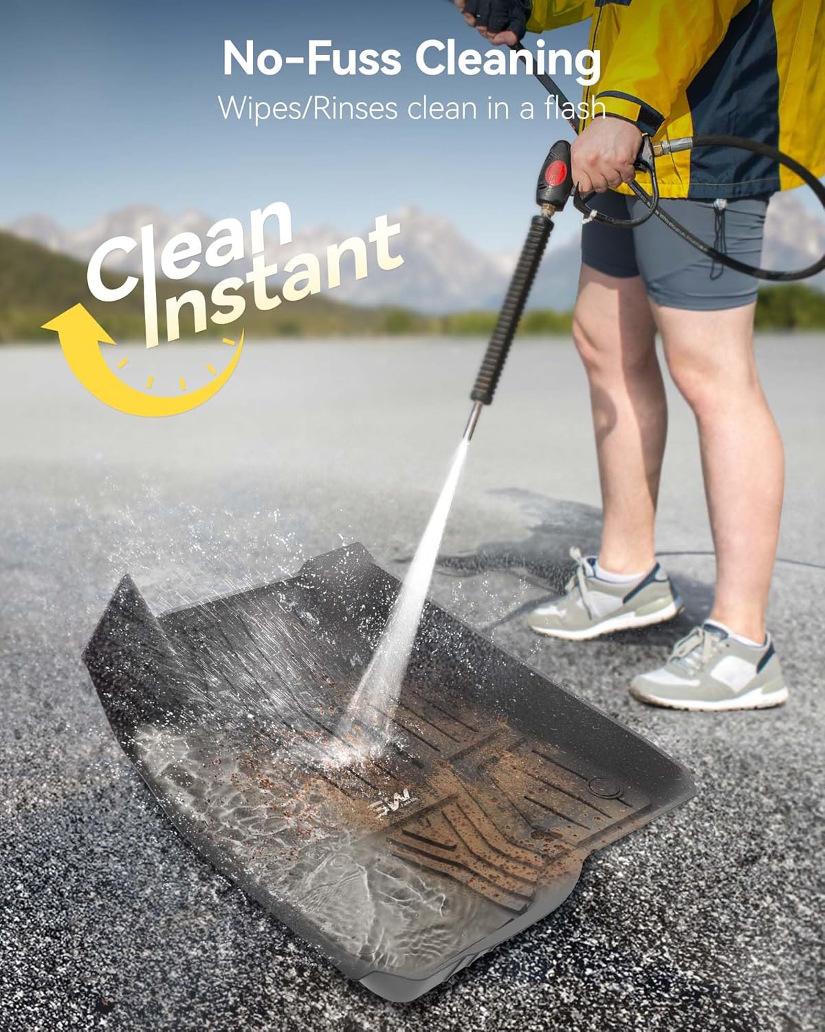 3W Floor Mats & Cargo Liner Fit for Honda CR-V 2023 2024 2025 2026 (Include Hybrid), All Weather TPE Custom Fit Honda CRV Floor Liner 1st, 2nd Row and Trunk (Upper Positon) Full Set Car Mats Black