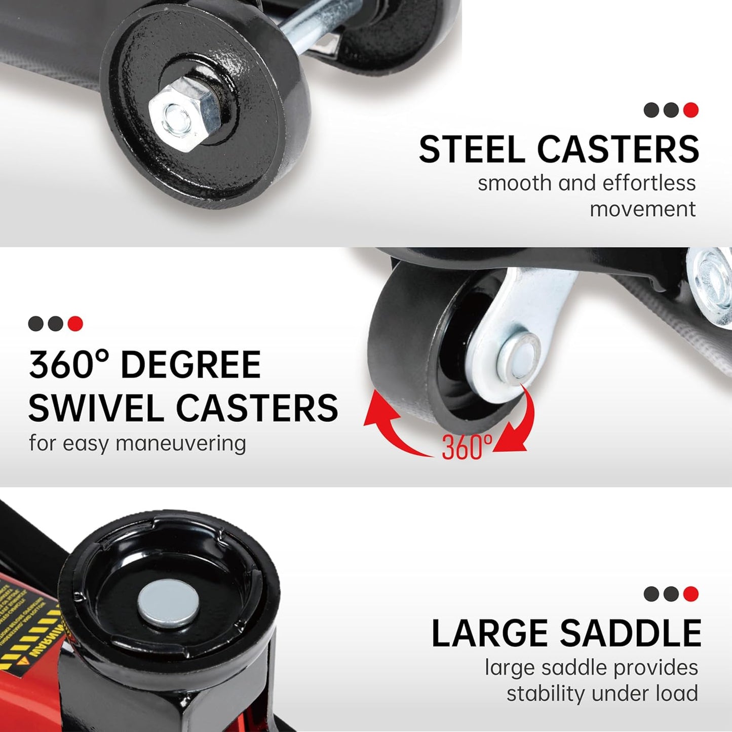 2-Ton (4000 lbs) Hydraulic Trolley Garage Service/Floor Jack with Blow Mold Carrying Storage Case for sedans and Pickup Trucks Home and Workshop Vehicle Maintenance