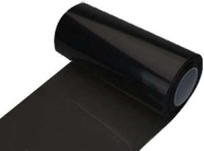 12 by 48 Inches Self Adhesive Headlight, Tail Lights, Fog Lights Tint Vinyl Film (12 X 48, Dark Black)