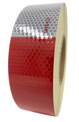 2" x150' roll DOT-C2 Premium Reflective Safety Conspicuity Tape Truck Trailer Boat Horse Trailer Diamond Grade Pattern 7 YR Average Life Waterproof, Strong Adhesive! Glass Bead PC METALIZED Material.