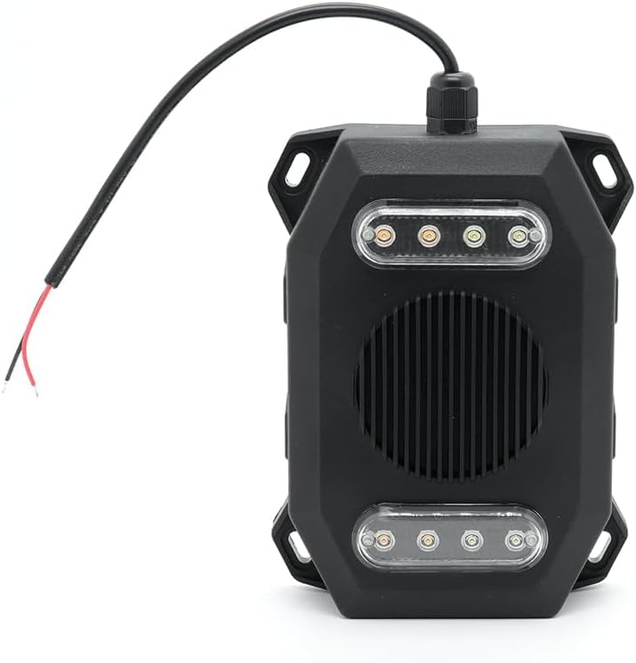 102dB Reversing Backup Alarm & Light Warning System – 12-24V Beep Sound Safety Alert for Vehicles (2PCS)