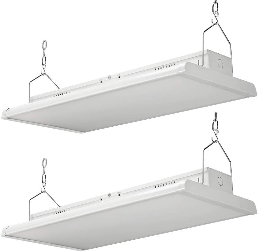 2 Pack 2 FT Linear LED High Bay Light 165W 22400 Lumens - 100-277V - 5000K - 1-10V Dimming - DLC and UL Listed
