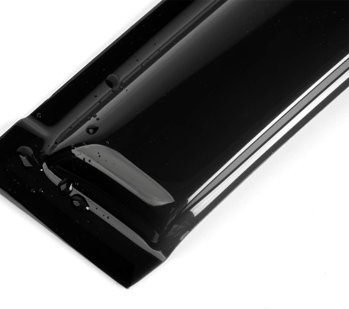 4pcs Outside Mount Style Window Rain Guards Durable Side Window Wind Deflectors Dark Smoke Vent Window Visors Compatible with Toyota 2005-2015 Tacoma Double/Crew Cab