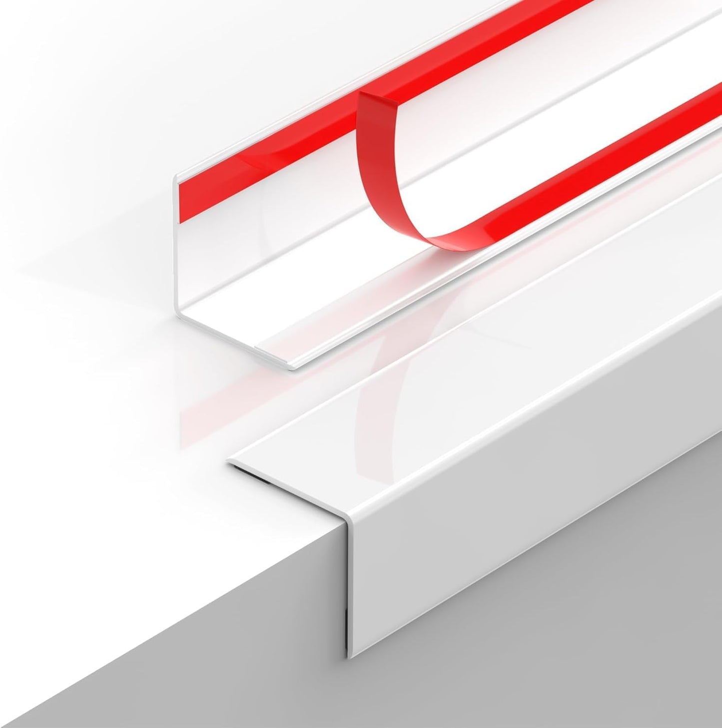 2PCS Wall Corner Protectors Guards - Self Adhesive Corner Protector & Corner Guards for Walls Edge Protection, Easy to Apply - No Tools Needed(Pure White, 35.4"x1.18")