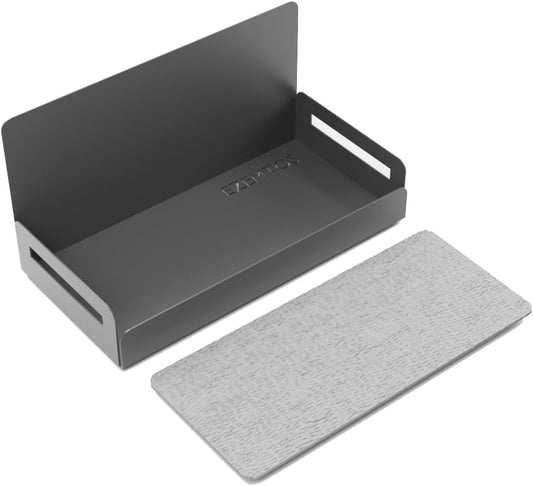 2-Pack Magnetic Spice Rack for Refrigerator and Microwave - Portable 6" Deep Magnetic Shelves for Classroom Kitchen Garage - Strong Magnetic Hold, Metallic Gray, Max 20LB Capacity