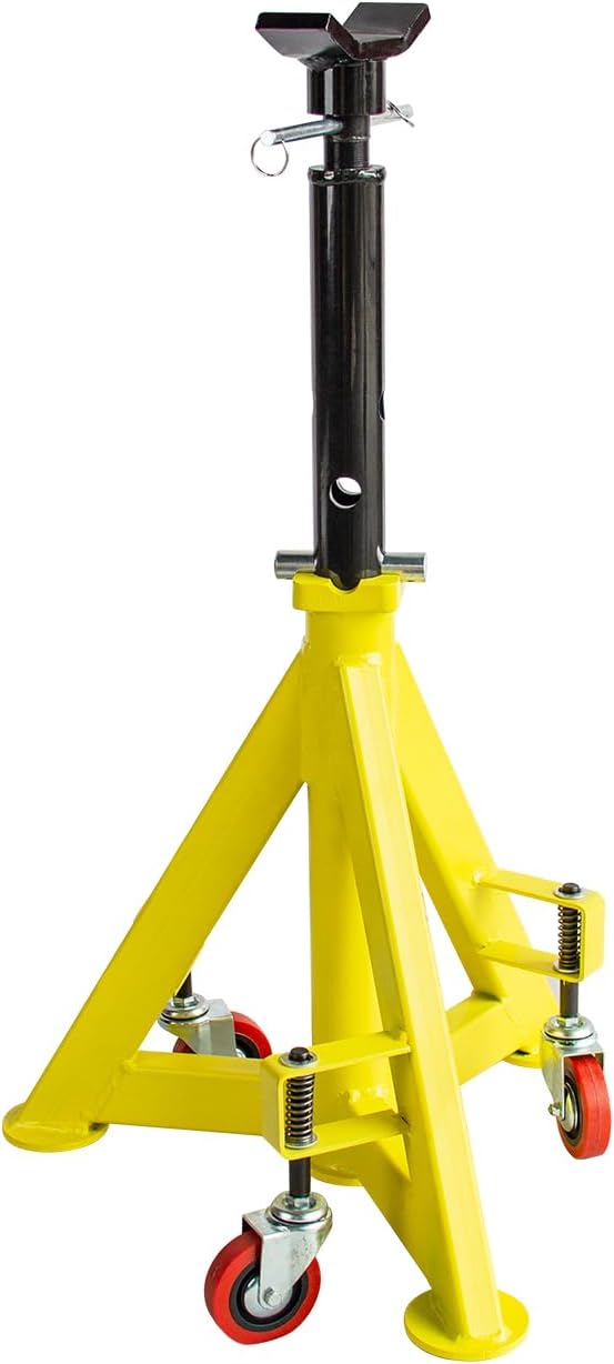 22 Ton (48,000 lbs) Jack Stands Heavy Duty Jack Stand Double Locking Pin Type Car Jack Stand Adjustable Height to 43'' with 360° Wheels for Garage, Repair Shop and DIY, 1 Pair