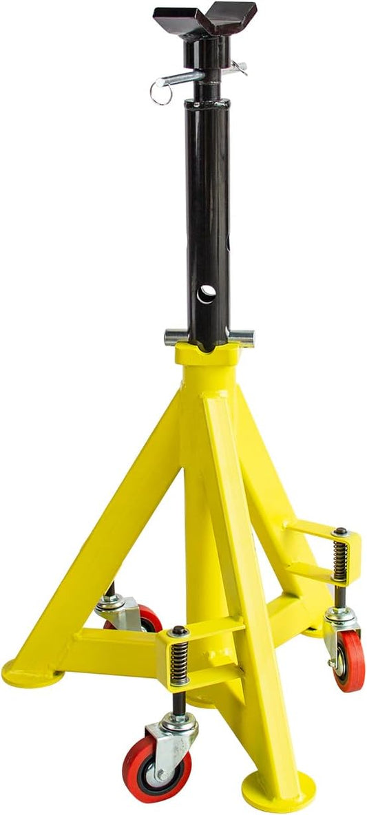 22 Ton (48,000 lbs) Jack Stands Heavy Duty Jack Stand Double Locking Pin Type Car Jack Stand Adjustable Height to 43'' with 360° Wheels for Garage, Repair Shop and DIY, 1 Pair