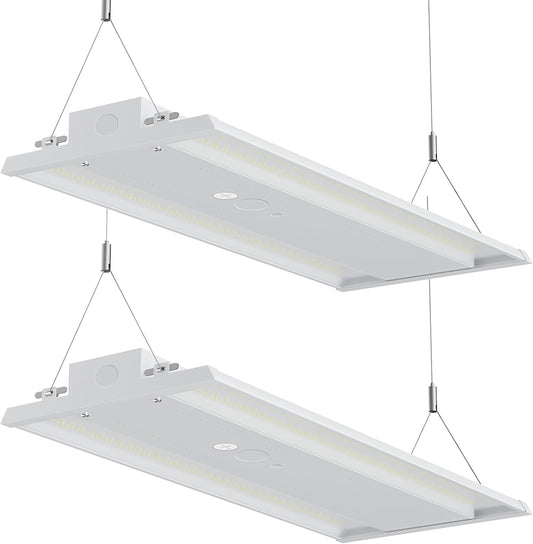400W LED Linear High Bay Light, 60000LM Linear High Bay Shop Light 120-277V, 5000K for Warehouse, Garage Factory, UL Listed, 5 Years Warranty, 2Pack