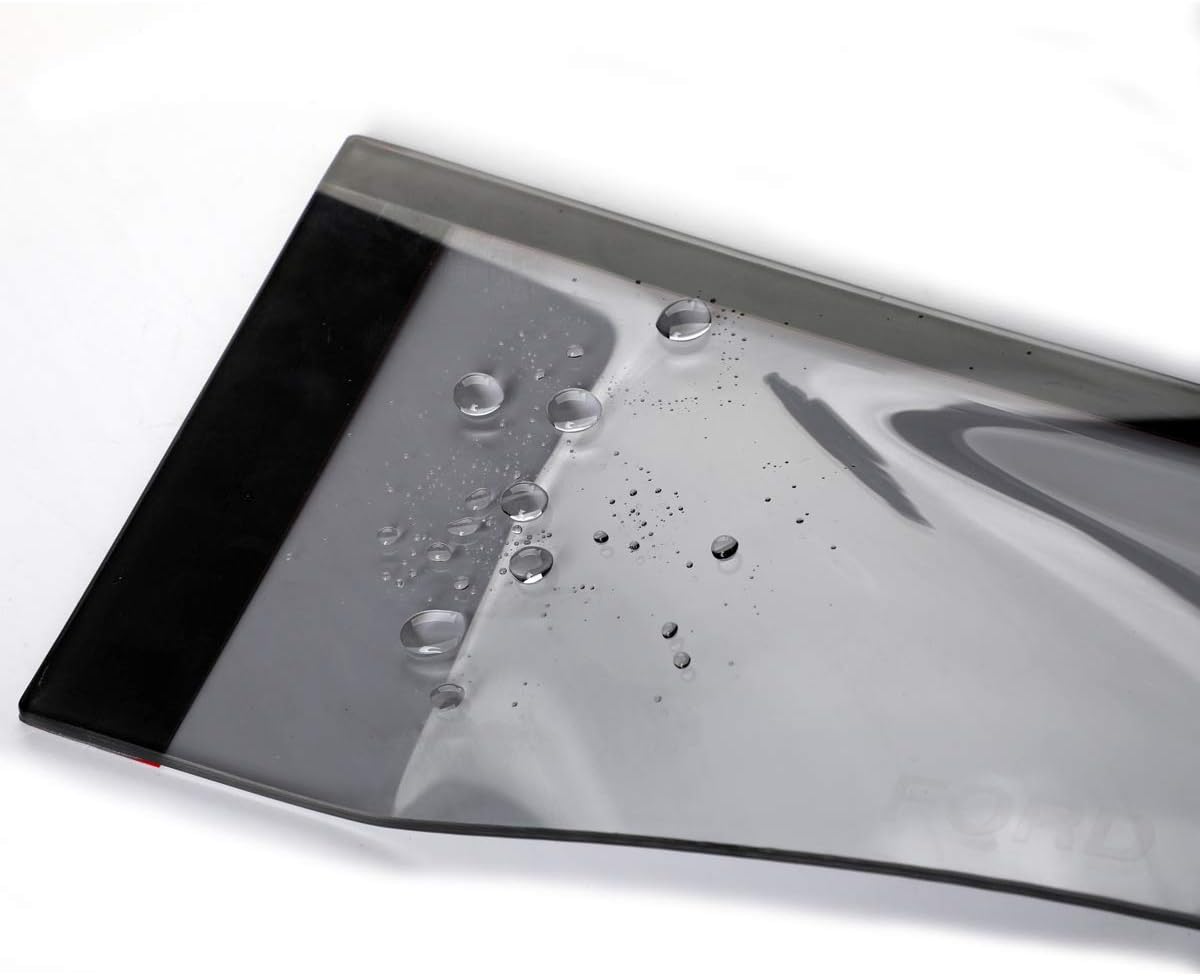 4pcs Original Outside Mount Style Window Rain Guards Shield Side Wind Deflectors Dark Smoke Nice Looking Vent Window Visors for Toyota 2001-2007 Highlander 2006-2007 Highlander Hybrid 94357