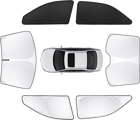 6pcs Car Window Shades for Toyota Camry 2007-2011 Accessories,Windshield Side Rear Full Sunshade,Sun Visor UV Blocking, Privacy Protection and Blackout for Camping Outdoor