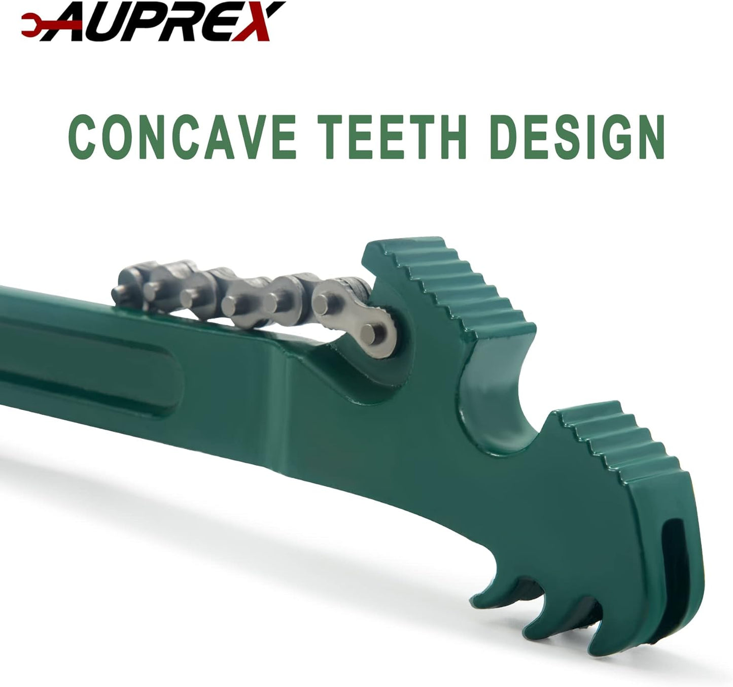 24 Inch Heavy Duty Chain Oil Filter Wrench, Adjustable Long Handle Tool Fits Max 12.6 Inch Diameter