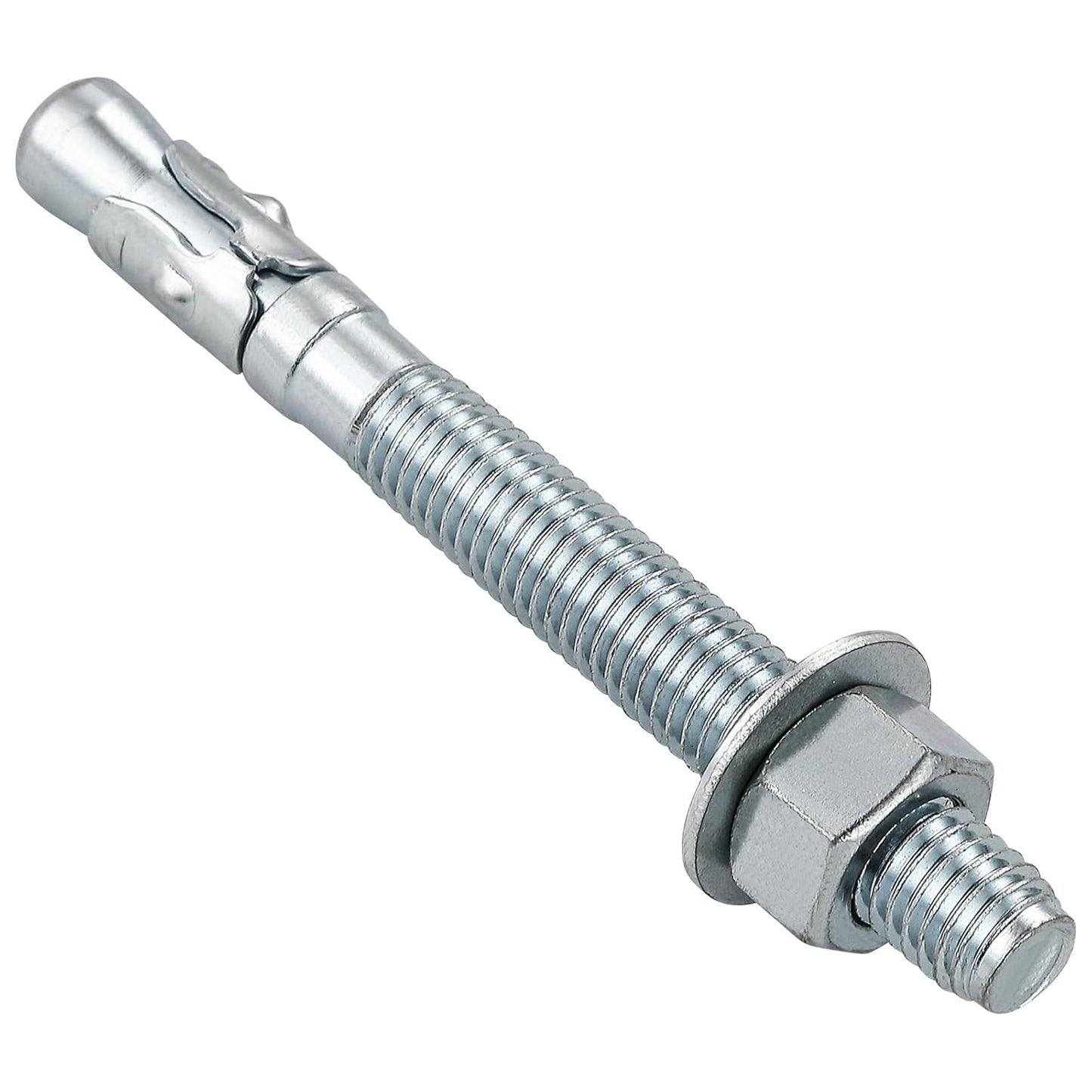 5/16x4" 50Pcs Inch Standard Fasteners for Heavy-Duty Zinc Wedge Anchors for Cement and Concrete