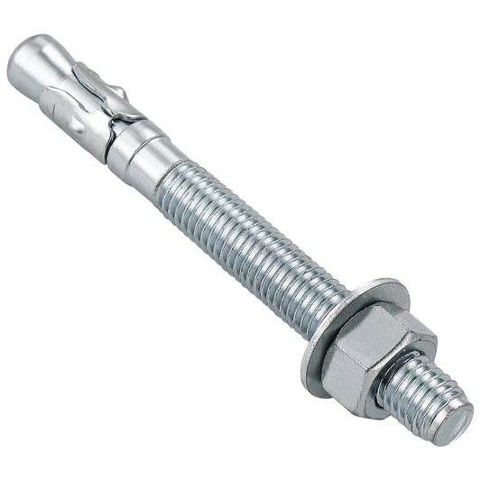 1/2x6 10Pcs Inch Standard Fasteners for Heavy-Duty Zinc Wedge Anchors for Cement and Concrete