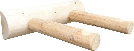 1-Place Wall-Mounted Bike Log Rack, Road Bike Wall Mount Hook, Bicycle Hangers for Garage Wall Racks, Bicycle Hooks for Hanging, Indoor Storage Garage Hooks for Bikes - Unfinished