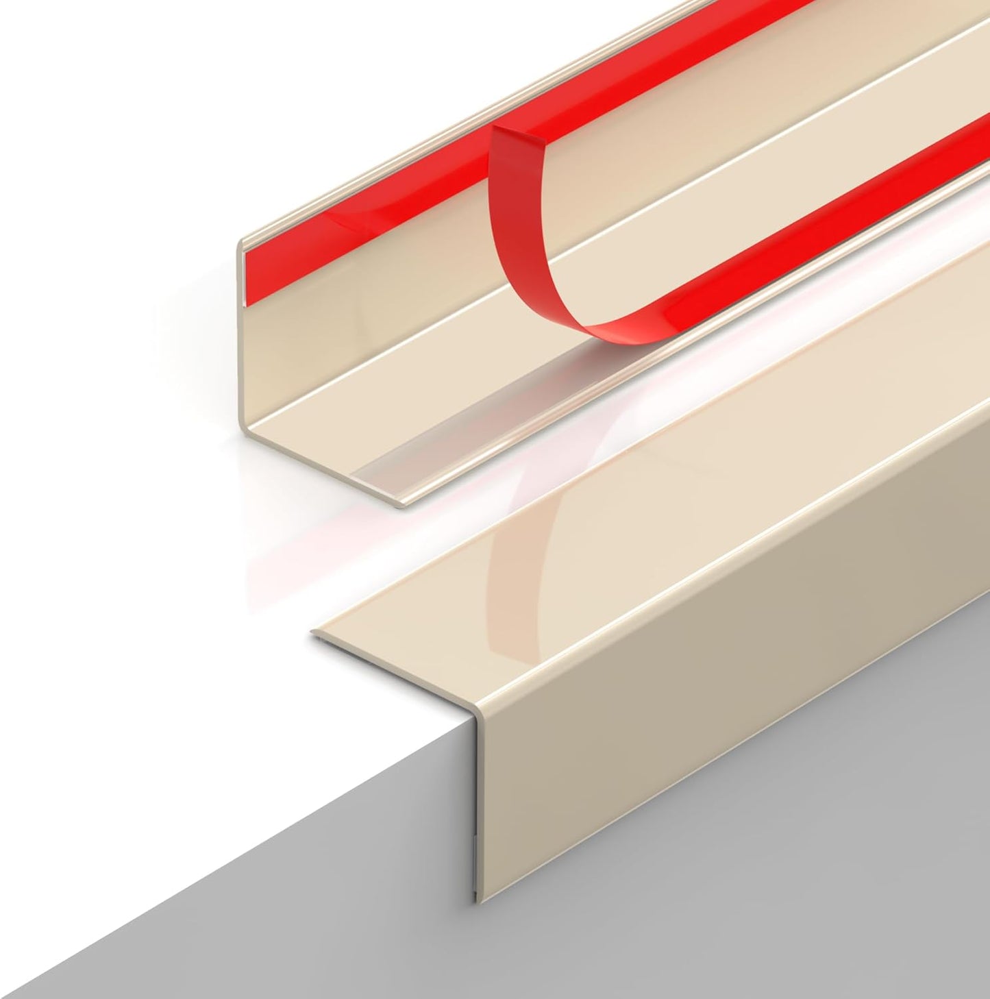 2PCS Wall Corner Protectors Guards - Self Adhesive Corner Protector & Corner Guards for Walls Edge Protection, Easy to Apply - No Tools Needed(Beige, 31.5"x1.18")