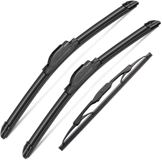 3Pcs Windshield Wipers for Dodge Grand Caravan 1996-2007,Chrysler Town & Country 1996-2007, Windshield Wiper Blades Original Equipment Replacement Front and Rear- 28"/28"/16" (Pack of 3) J- HOOK