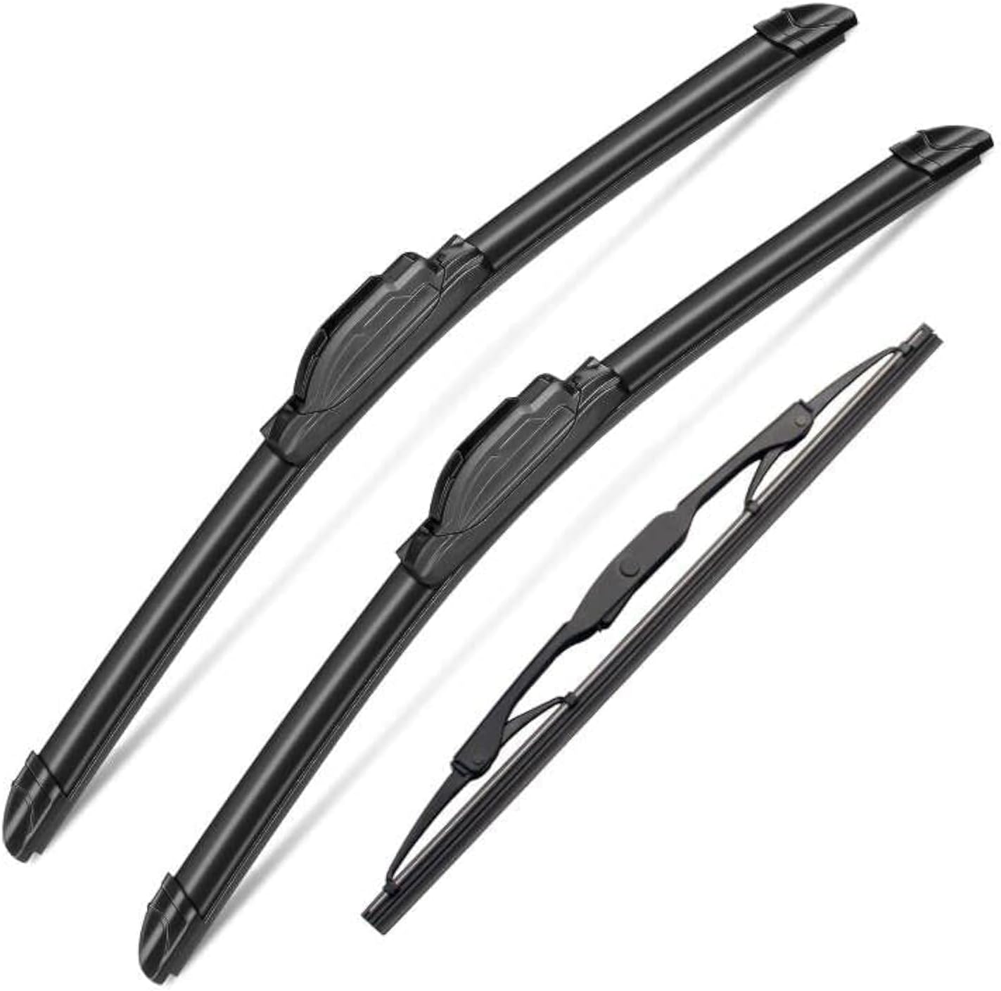 3 Wipers Set for Honda CR-V CRV 2012 2013 2014 2015 2016, Windshield Wiper Blades Original Equipment Replacement Front and Rear- 26"/16"/12T" (Pack of 3) J- HOOK