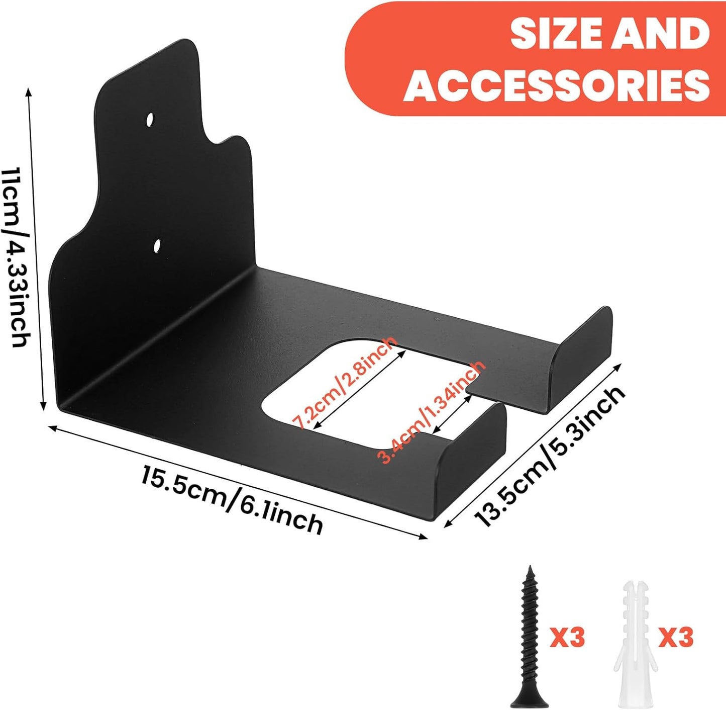 2 Pack Garage Organizer Trimmer Rack, Garden Power Tool Hanger Weed Whackers Holder Wall Mounted for Grass Trimmer, Hedge Trimmer, Garage Trimmer, Garden Tools