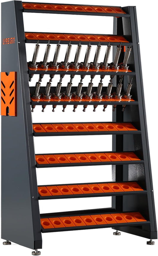 8-Row Large Capacity CNC Tool Holder Rack for Warehouses & Machining Centers, Suitable for all BT/CAT HSK Series
