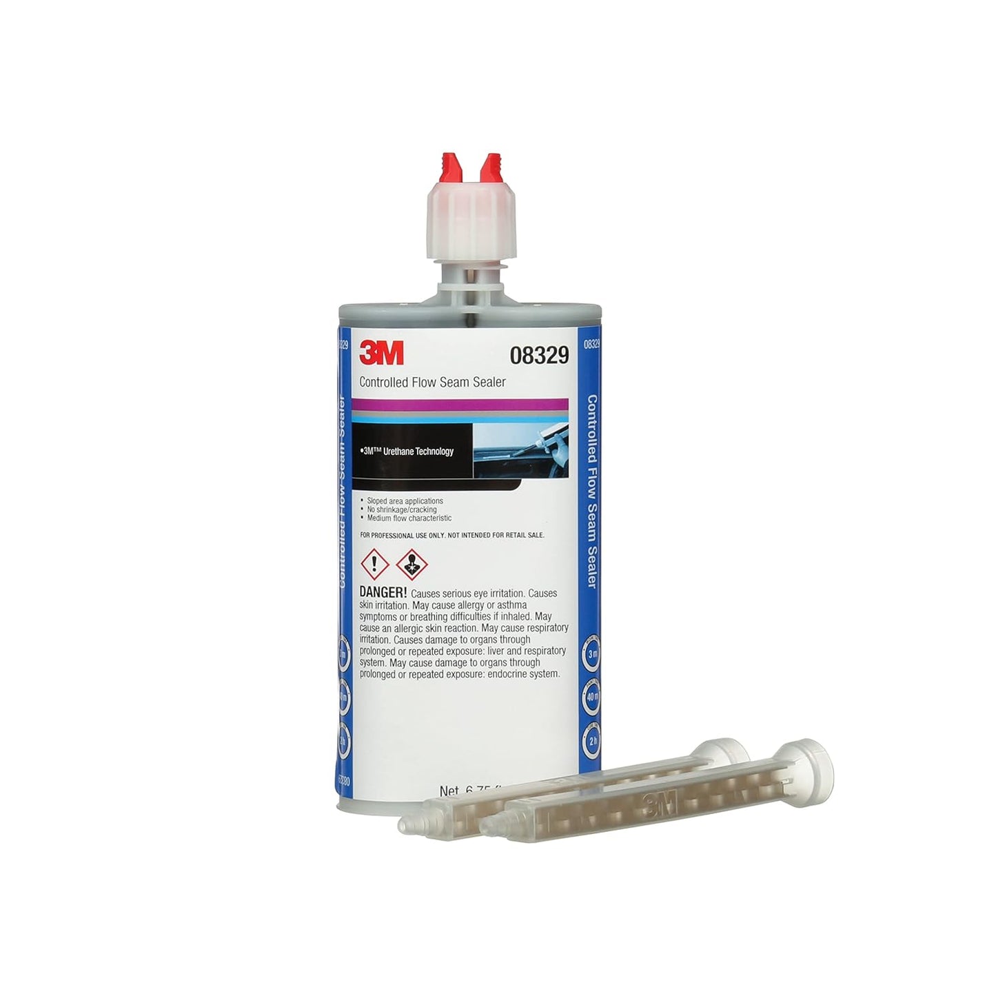 3M Controlled-Flow Seam Sealer, 08329, Solvent Free, Weather Resistant, Torsional Stress Flexability, 200 mL/6.75 fl oz Cartridge