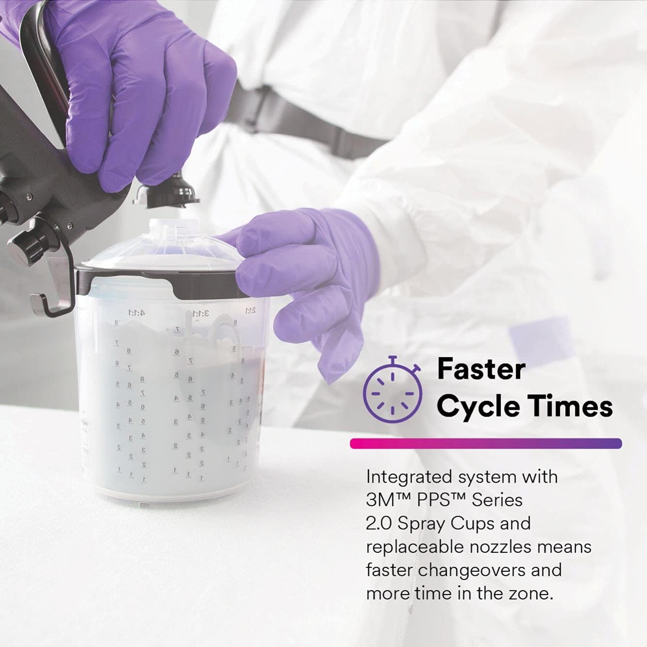 3M Performance Gravity HVLP Atomizing Head Refill Kit, 26718, Size 1.8, Clear, for use Performance Spray Gun PPS 2.0 Paint Cups, 5 Pack