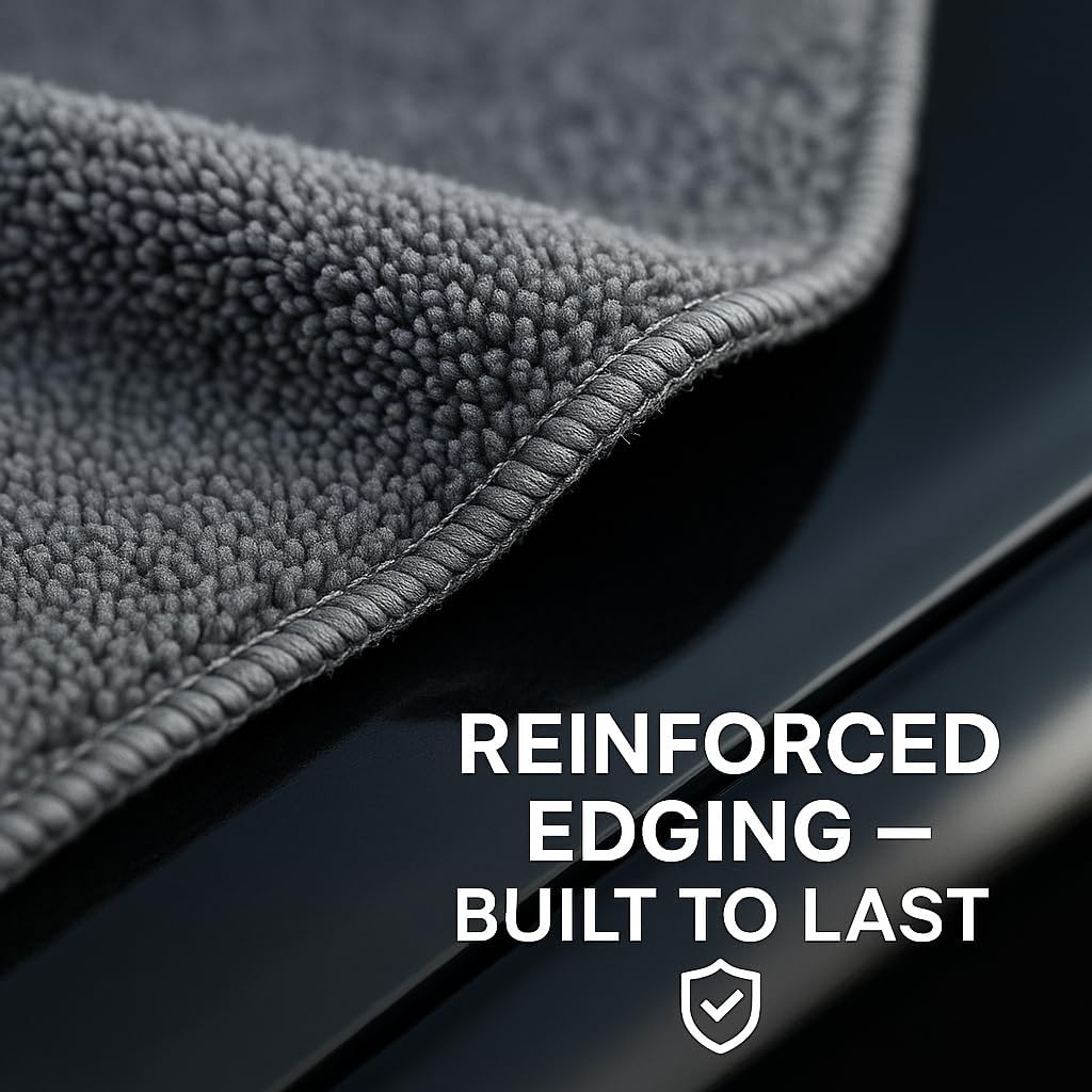 3 Pack Reusable Pak Details Micro Fiber Towels Car Detailing | 16x16 Ultra-Absorbent & Dual-Sided Car Microfiber Towel for Polishing, Wax Removal & Buffing | Lint & Streak-Free | Auto Cleaning Cloths