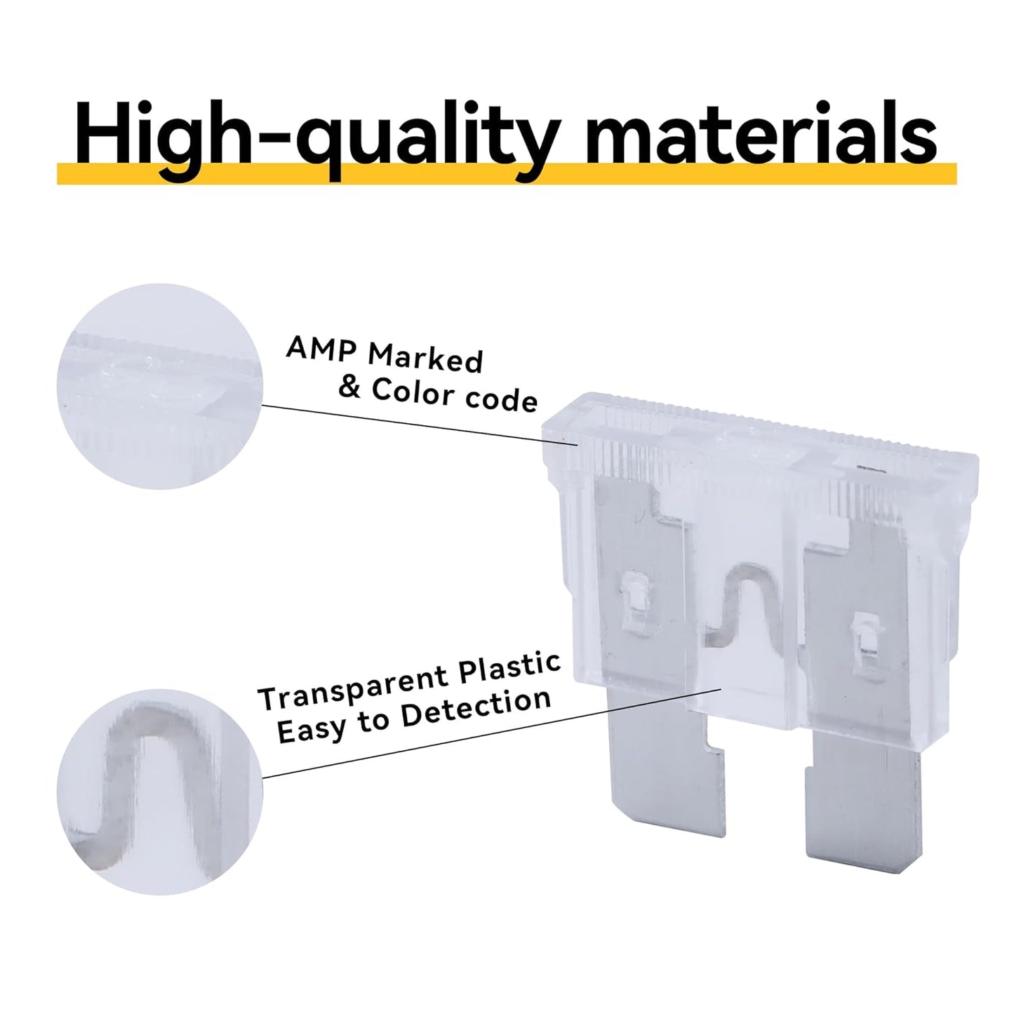 100 Pack Auto Fuses 25 AMP ATC/ATO Standard Regular Fuse Blade 25A Car Truck Boat Marine RV