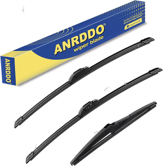 3 wipers Replacement for 2011-2015 Kia Sorento/2010-2019 Kia Soul/2015-2019 Kia Soul EV, Windshield Wiper Blades Original Equipment - 24"+20"+11" (Set of 3) U/J HOOK