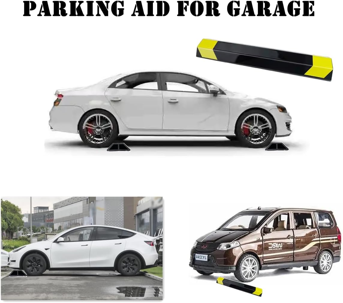 18" Heavy Duty Parking Aid for Garage, Car Parking Stopper for Garage 2 Pack, Parking Aids Protects Car, Parking Stopper Easy to Install (2 Pack 18" L x 1.25H)