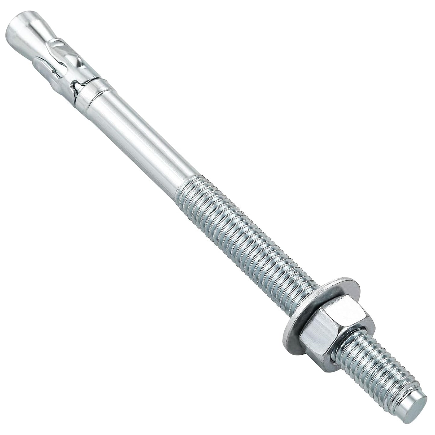 1/4x4" 100Pcs Inch Standard Fasteners for Heavy-Duty Zinc Wedge Anchors for Cement and Concrete