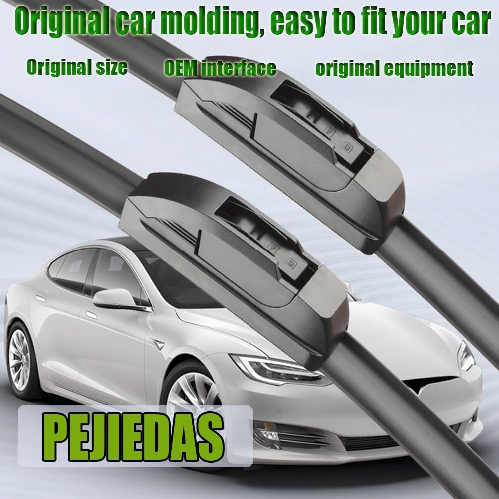 3 Wipers, Front Wiper + Rear Wiper Blades for Hyundai Santa Fe 2019-2023/Kia Sportage 2017-2023 (26 inch + 16 inch + 12 inch Wiper Blades) OE Original Style