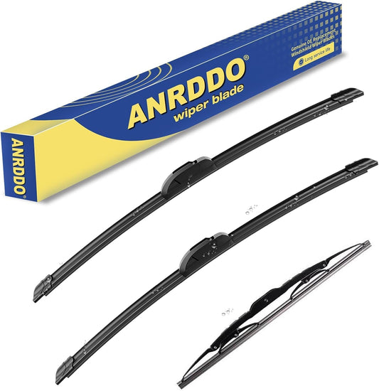 3 Wipers Factory Replacement For Toyota Sienna 2005 2006 2007 2008 2009 2010 Original Equipment Front and Rear Windshield Wiper Blades Set 26"+19"+16" (Set of 3) U/J HOOK