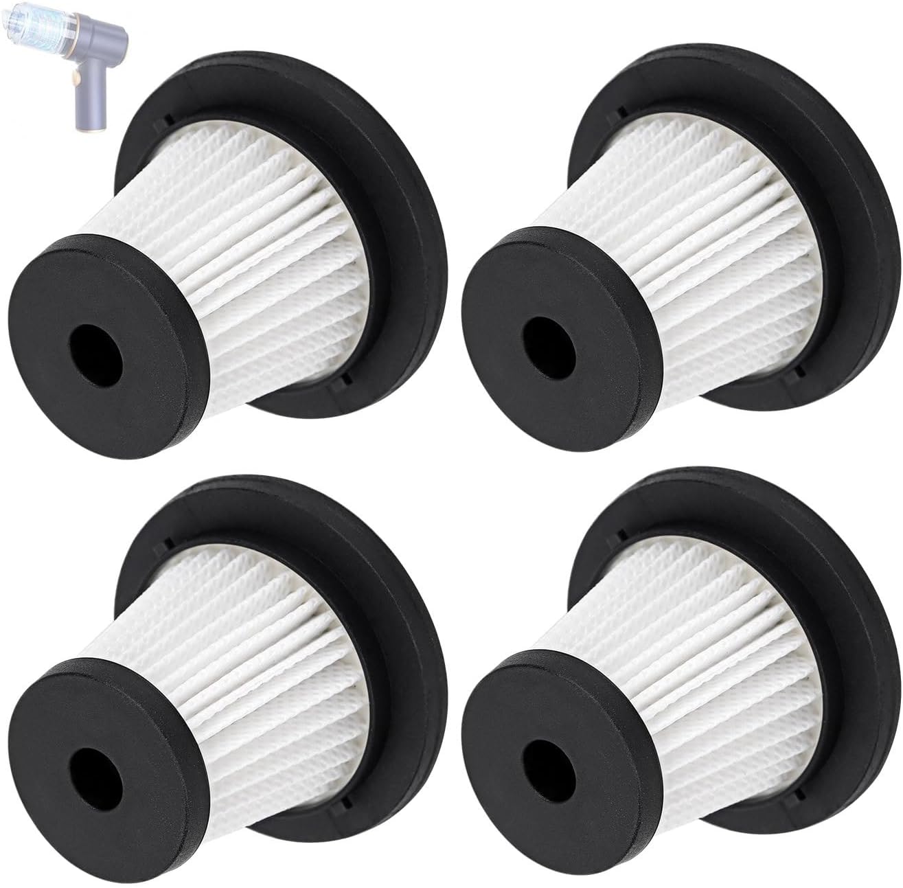 4 Pack LT-135 HEPA Filter Replacement: for JONYJ Handheld Car Vacuum Cleaner Compatible with Vizeusvac Car Vacuum Cleaner