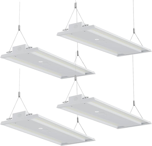 300W LED Linear High Bay Light, 45000LM Linear High Bay Shop Light Commercial 120-277V, 5000K High Bay Lights for Warehouse, Garage Factory, UL Listed, 5 Years Warranty, 4 Pack