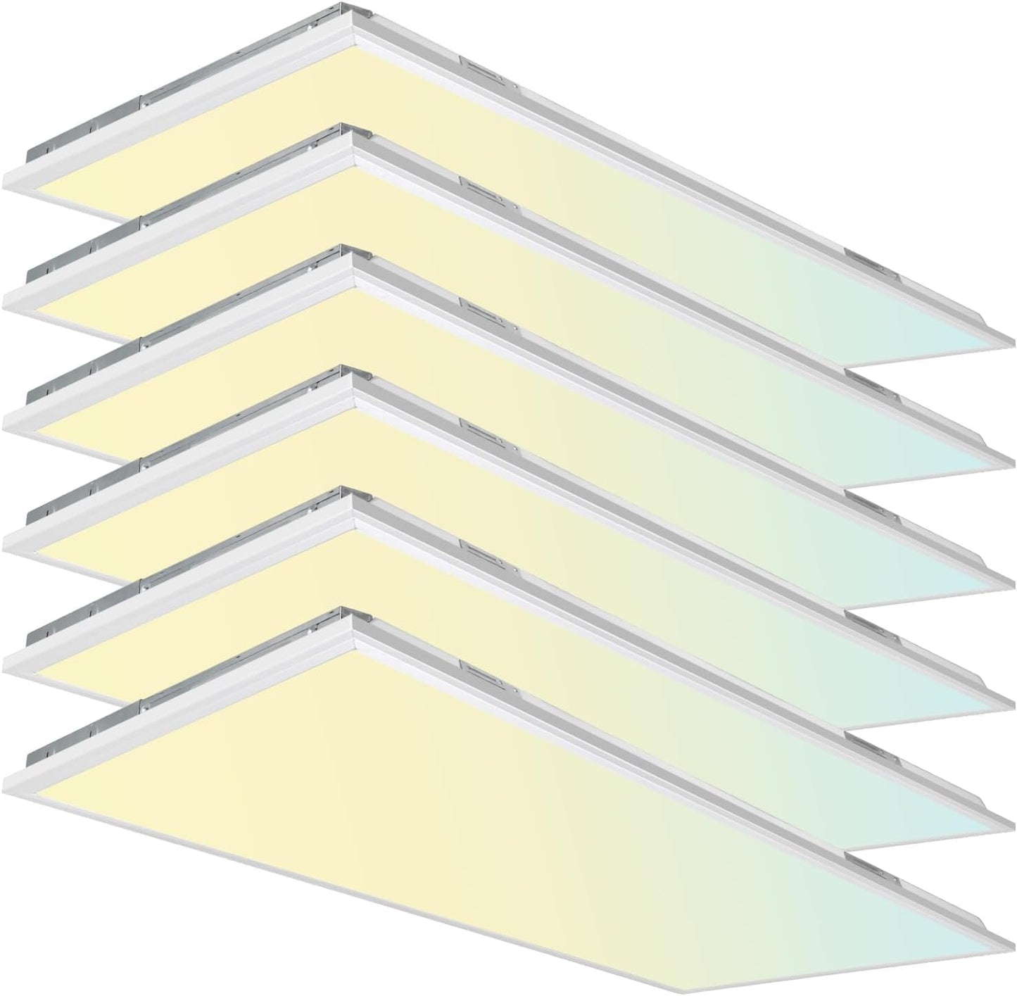 2X4 Led Flat Panel Light,0-10V Dimmable,3000K/4000K/5000K, 30W/40W/50W, Drop Ceiling Light for Mall, Officerom, Garage