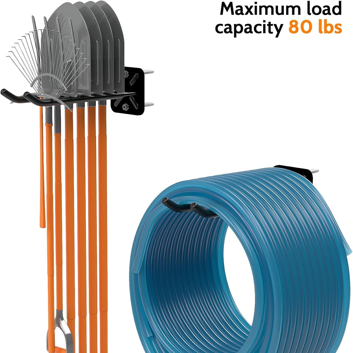 2PCS Racks for chairs,12.4 inch Garage Hooks,Heavy Duty Hooks,Wall Mount Garage Hooks,Hanger for Garage Wall,Heavy Duty Storage Hangers,Organizer to Chairs,Power Tools,Garden Tools,max 120lb.