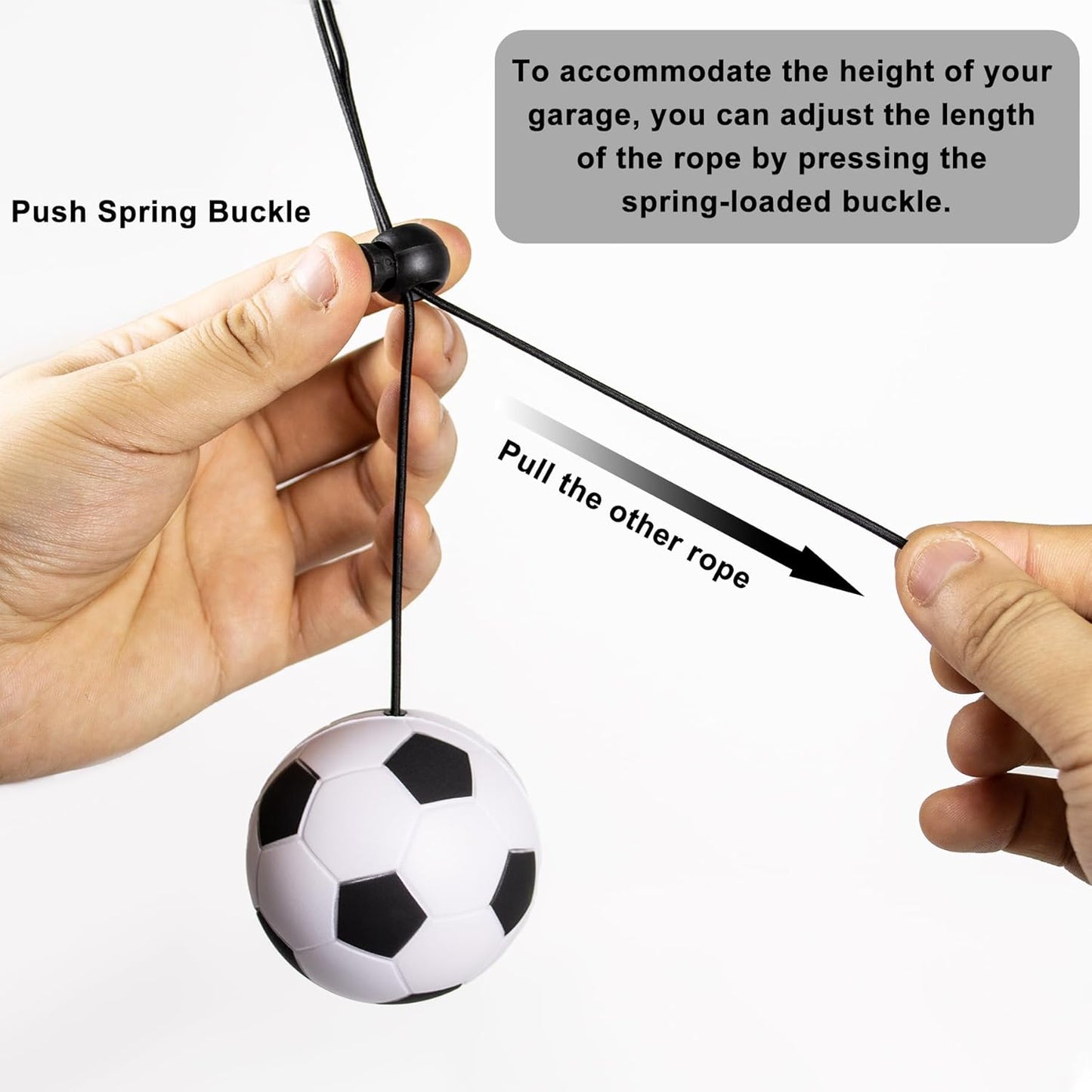 2 Pack Garage Parking Aid,Garage Car Stop Indicator,Garage Parking Assist Stop Ball,Parking Ball Guide System,Double Car Parking Aid with Telescopic Adjustable Length(basketball shape+soccer shape)