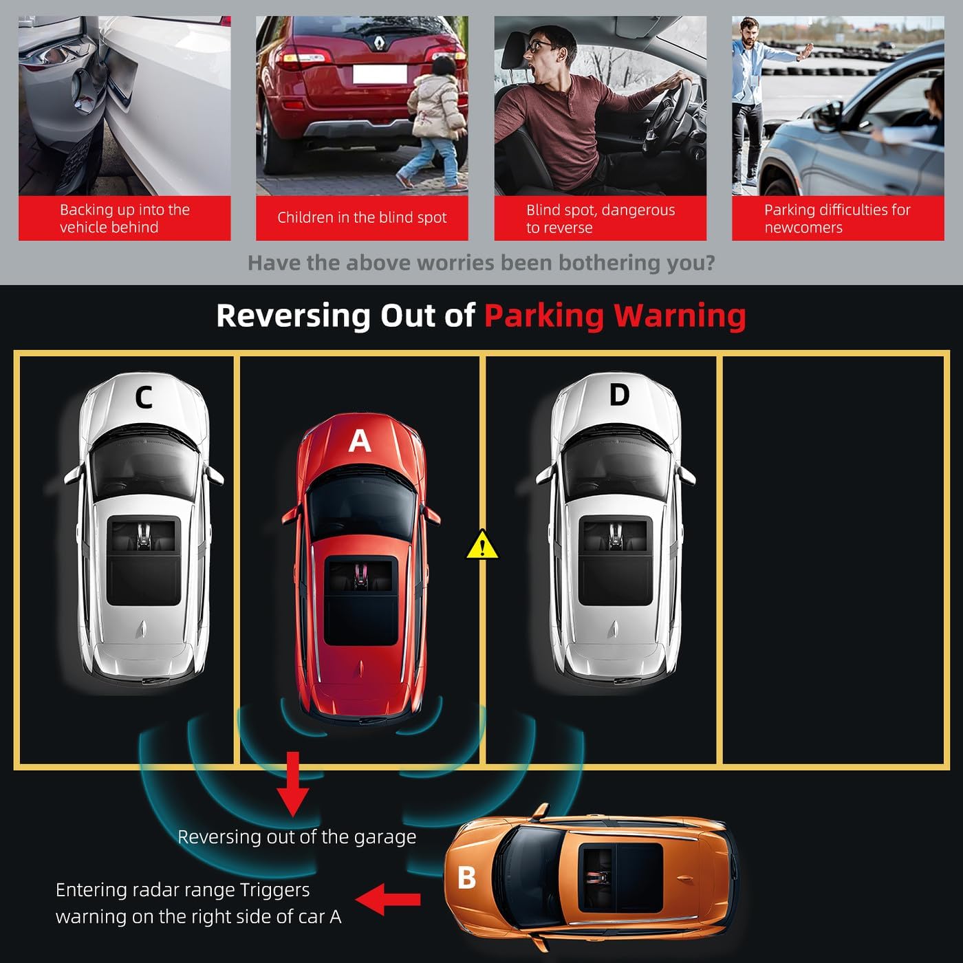 2pcs PDC Bumper Parking Aid Assist Sensor Backup Reverse Radar Replacement Kit - Compatible with Honda 2005-2010 Odyssey 2004-2013 CR-V CRV - 188200-9860 39680-SHJ-A61
