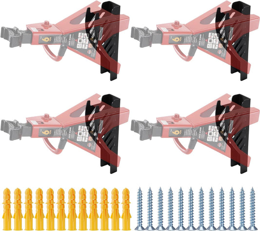 4 Packs Jack Stand Holder Wall Mount Organizer Bracket Rack Fits 4 & 5 & 6 Ton Jack Stands