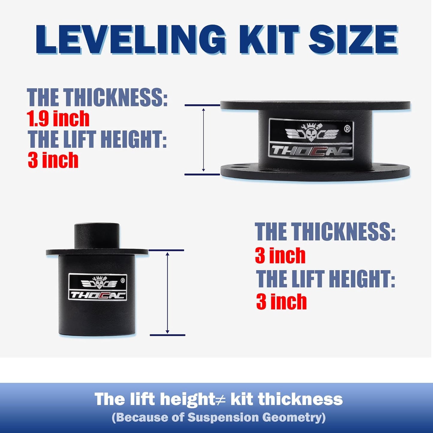 3" Front & 3" Rear Suspension Lift Kit for 2003-2011 Crown Victoria, 2003-2011 Grand Marquis, 2003-2011 Town Car, 2003-2004 Marauder, Balck