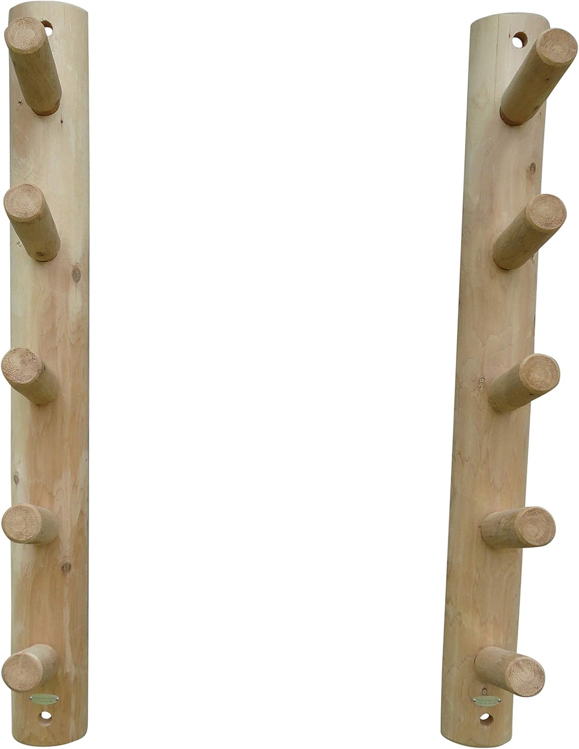 10-Place Wall-Mounted Ski Log Racks - Skis Wall Mount Garage Racks, Indoor & Outdoor Vertical Ski Holders for Walls, Hangers for Skis Indoor Storage Rack, Garage Hanging Rack - Natural