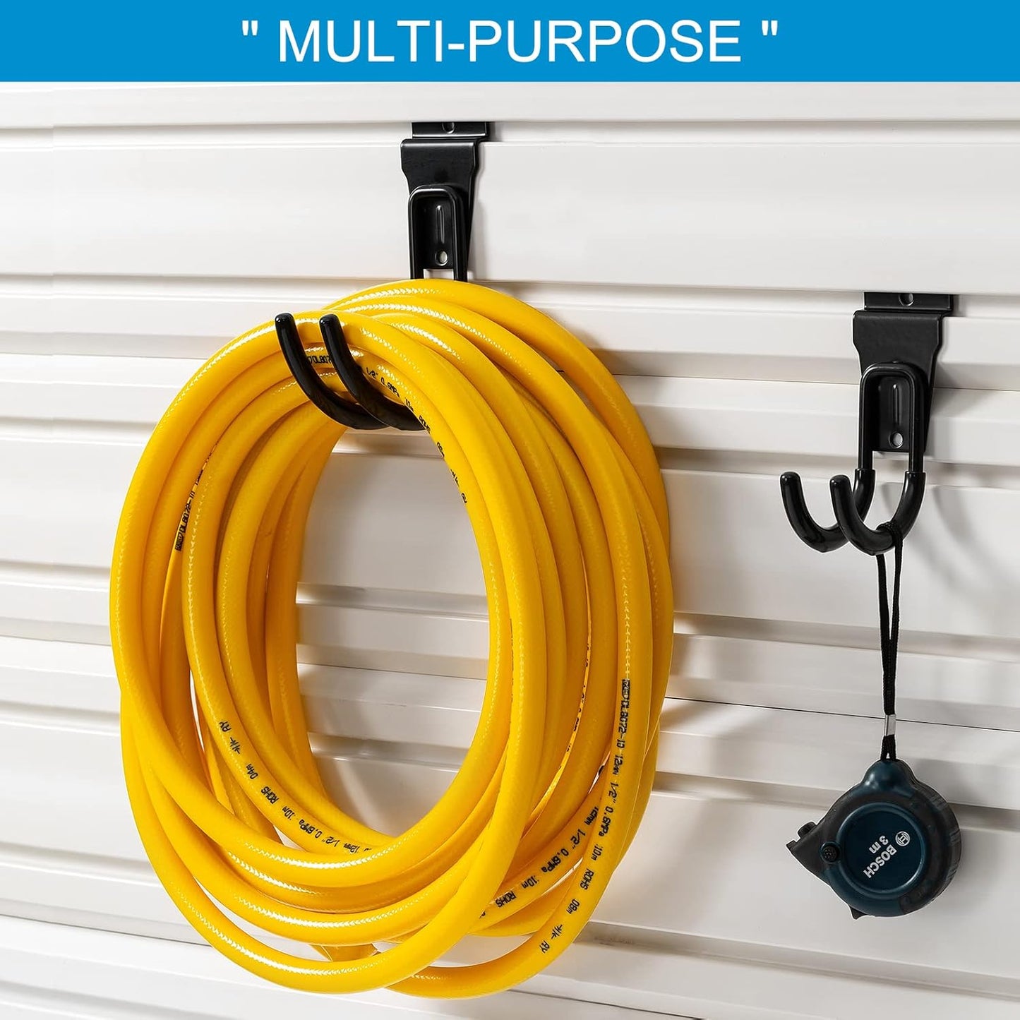 16 Pack Slatwall Hooks, Slatwall Accessories for Garage Storage, Heavy Duty Slat Wall Hanger(Black)